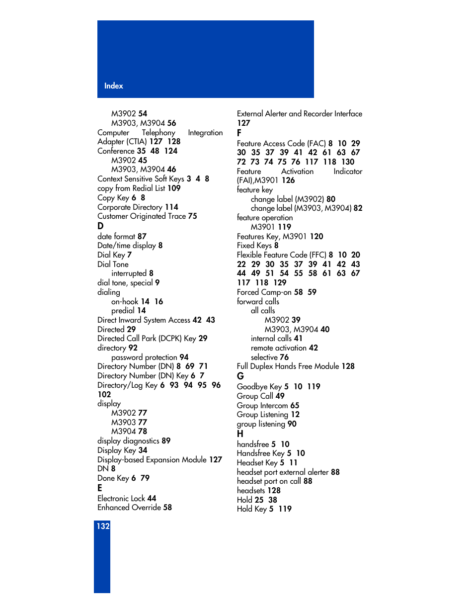 Nortel Networks M3901 User Manual | Page 140 / 146