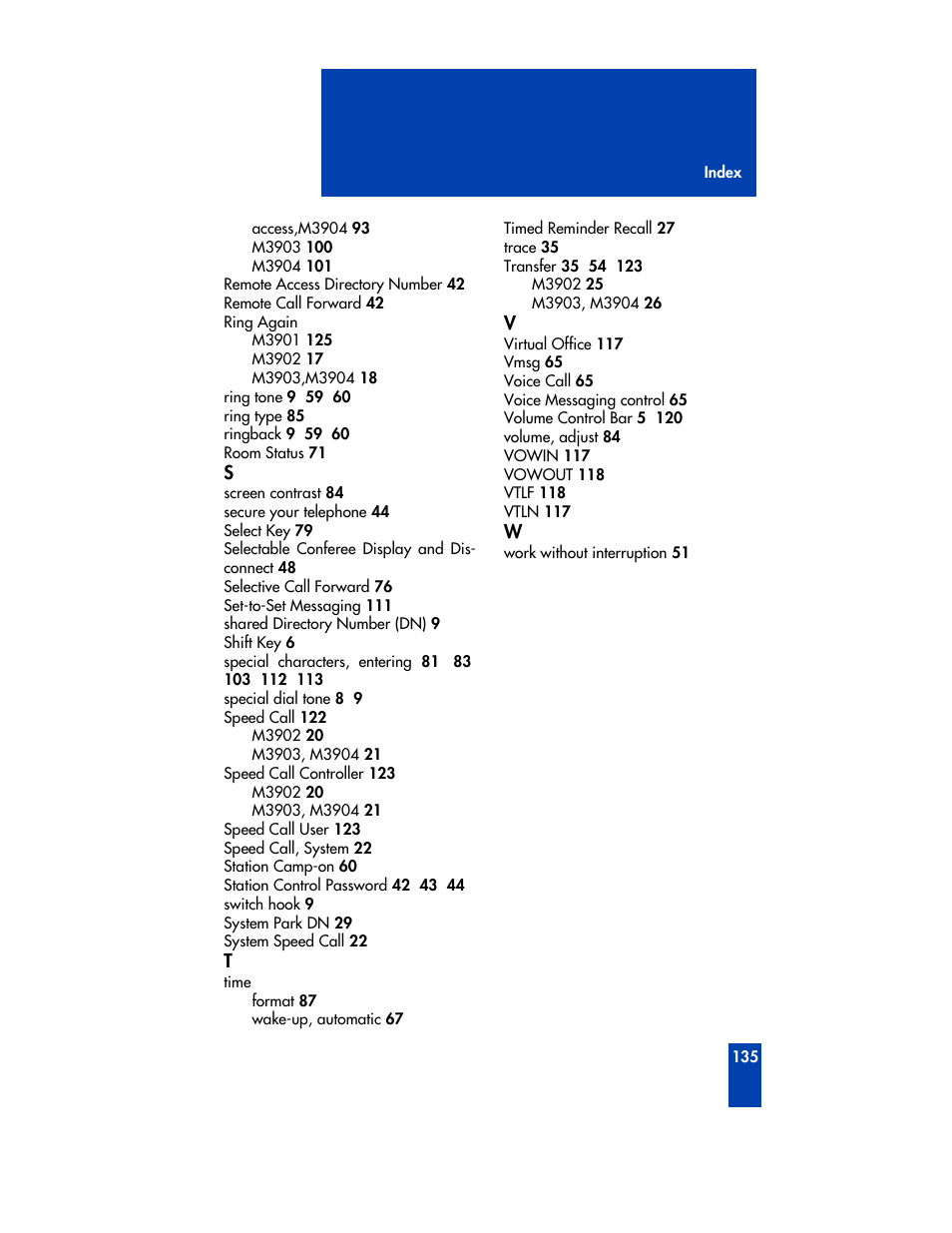 Nortel Networks M3901 User Manual | Page 143 / 146