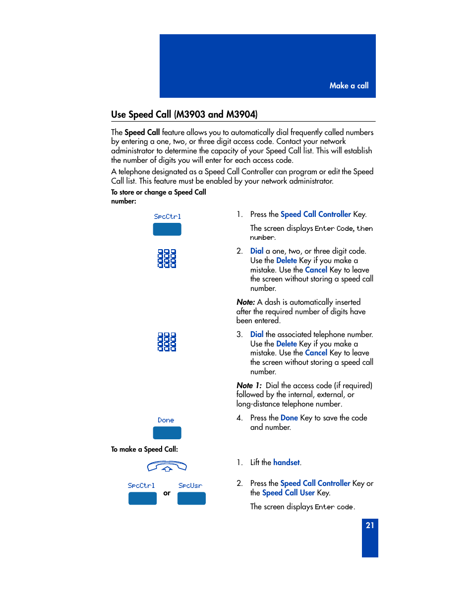 Use speed call (m3903 and m3904) | Nortel Networks M3901 User Manual | Page 29 / 146