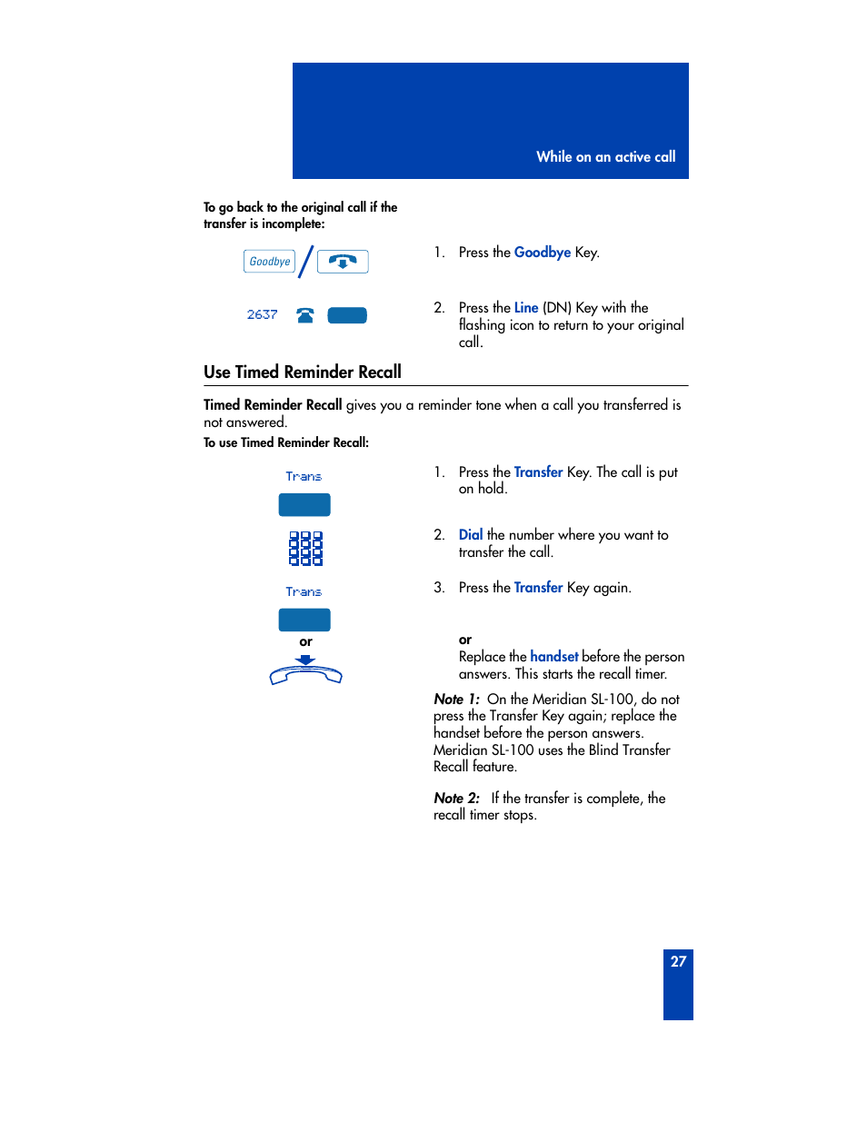 Use timed reminder recall | Nortel Networks M3901 User Manual | Page 35 / 146