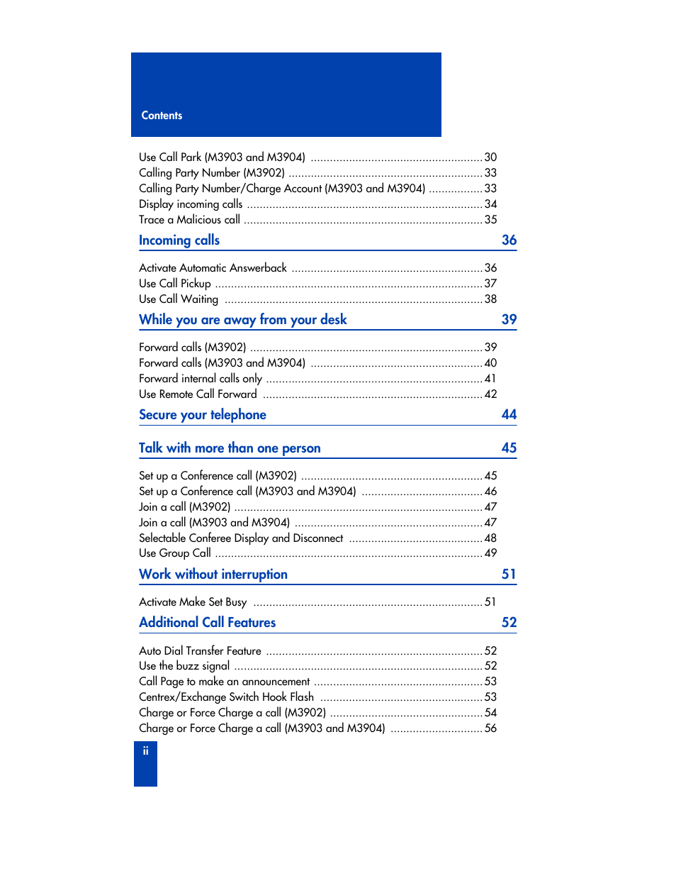 Nortel Networks M3901 User Manual | Page 4 / 146