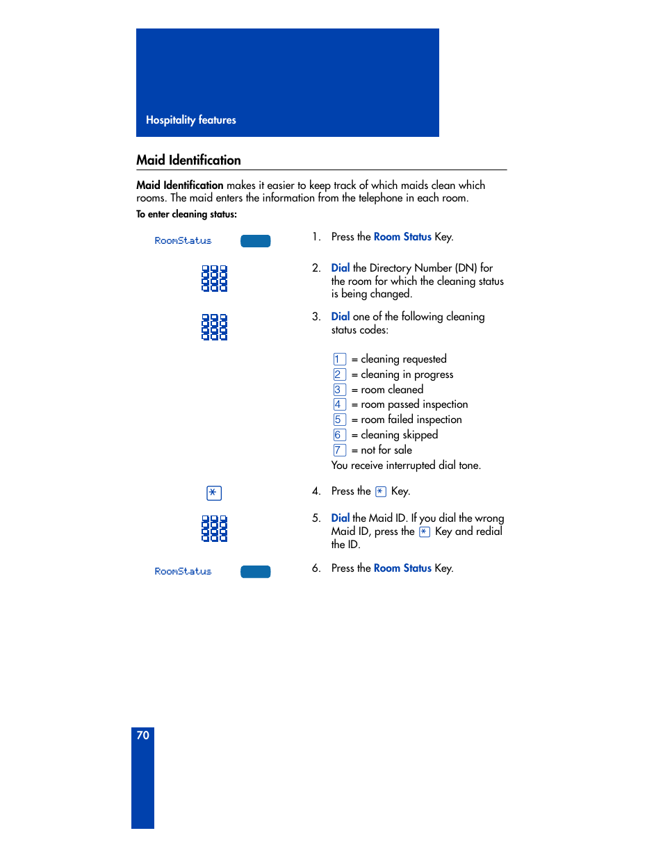 Maid identification | Nortel Networks M3901 User Manual | Page 78 / 146