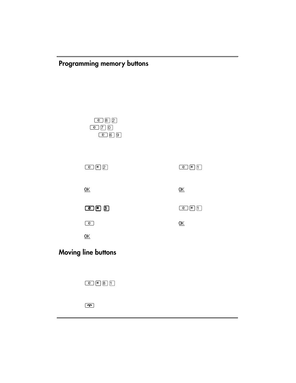 Programming memory buttons, Moving line buttons | Nortel Networks Central Answering Position User Manual | Page 4 / 8