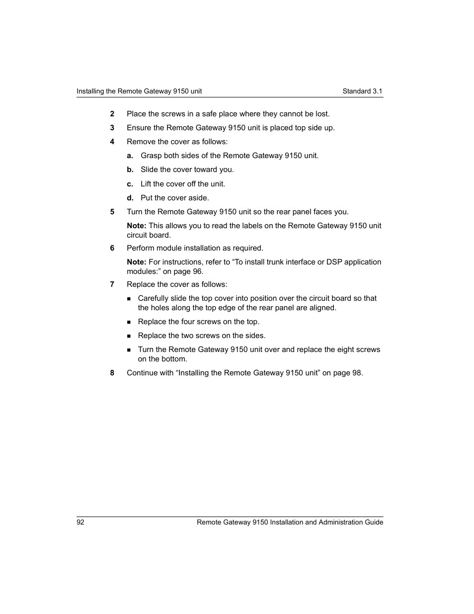 Nortel Networks 9150 User Manual | Page 122 / 562