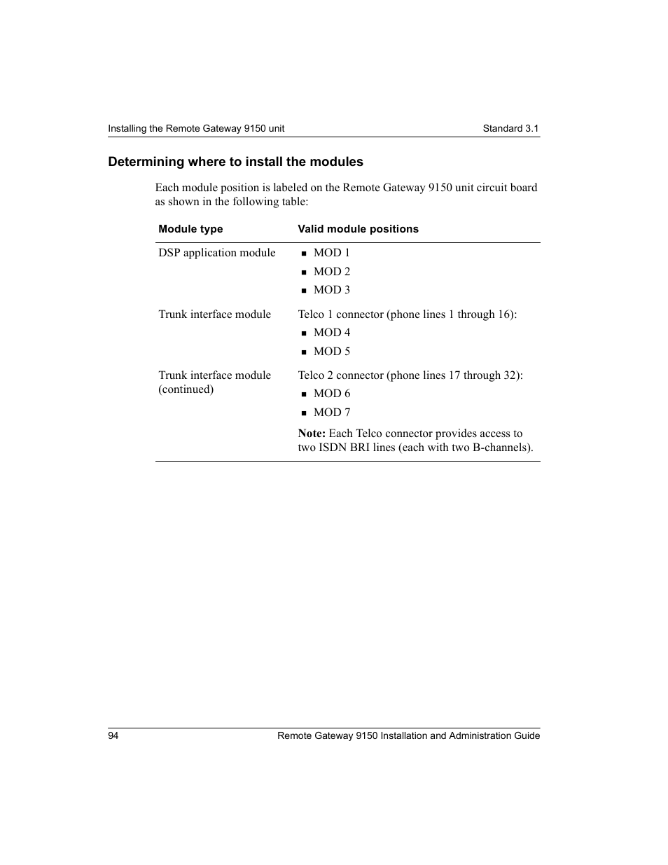 Determining where to install the modules | Nortel Networks 9150 User Manual | Page 124 / 562