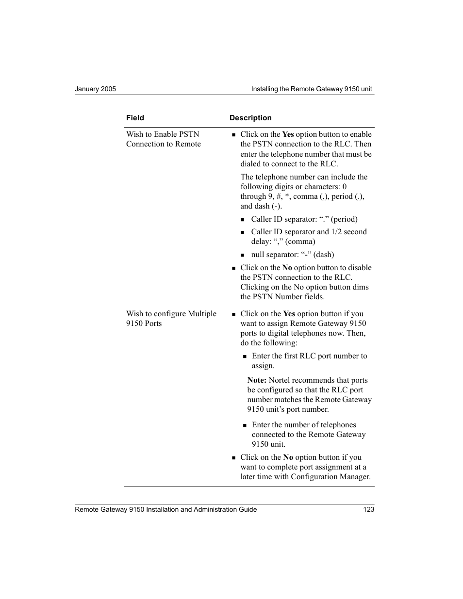 Nortel Networks 9150 User Manual | Page 153 / 562
