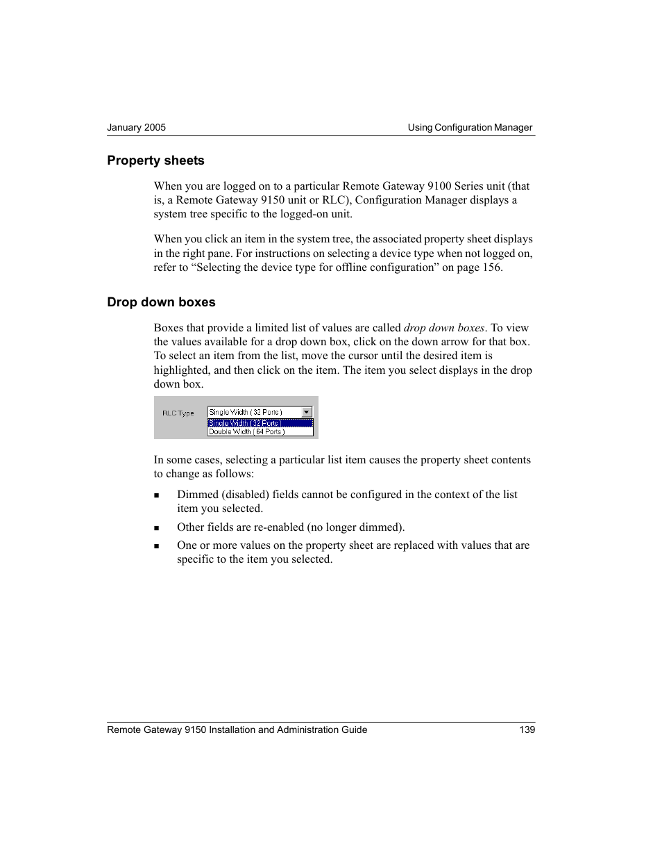 Property sheets, Drop down boxes, Property sheets drop down boxes | Nortel Networks 9150 User Manual | Page 169 / 562
