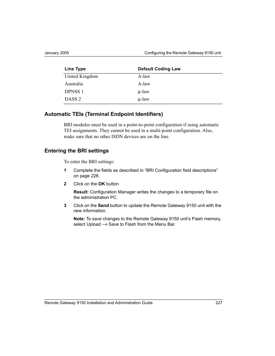 Automatic teis (terminal endpoint identifiers), Entering the bri settings, Online mode | Nortel Networks 9150 User Manual | Page 257 / 562