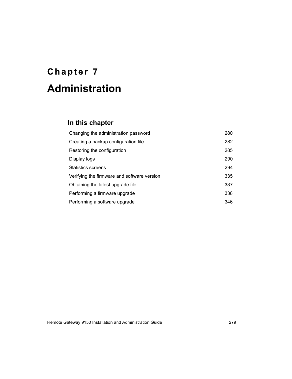 Administration | Nortel Networks 9150 User Manual | Page 309 / 562