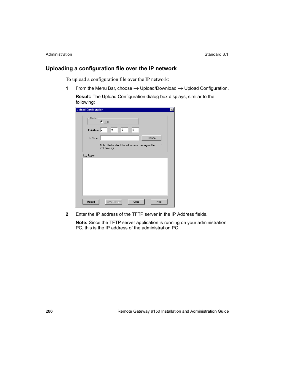 Uploading a configuration file over the ip network | Nortel Networks 9150 User Manual | Page 316 / 562