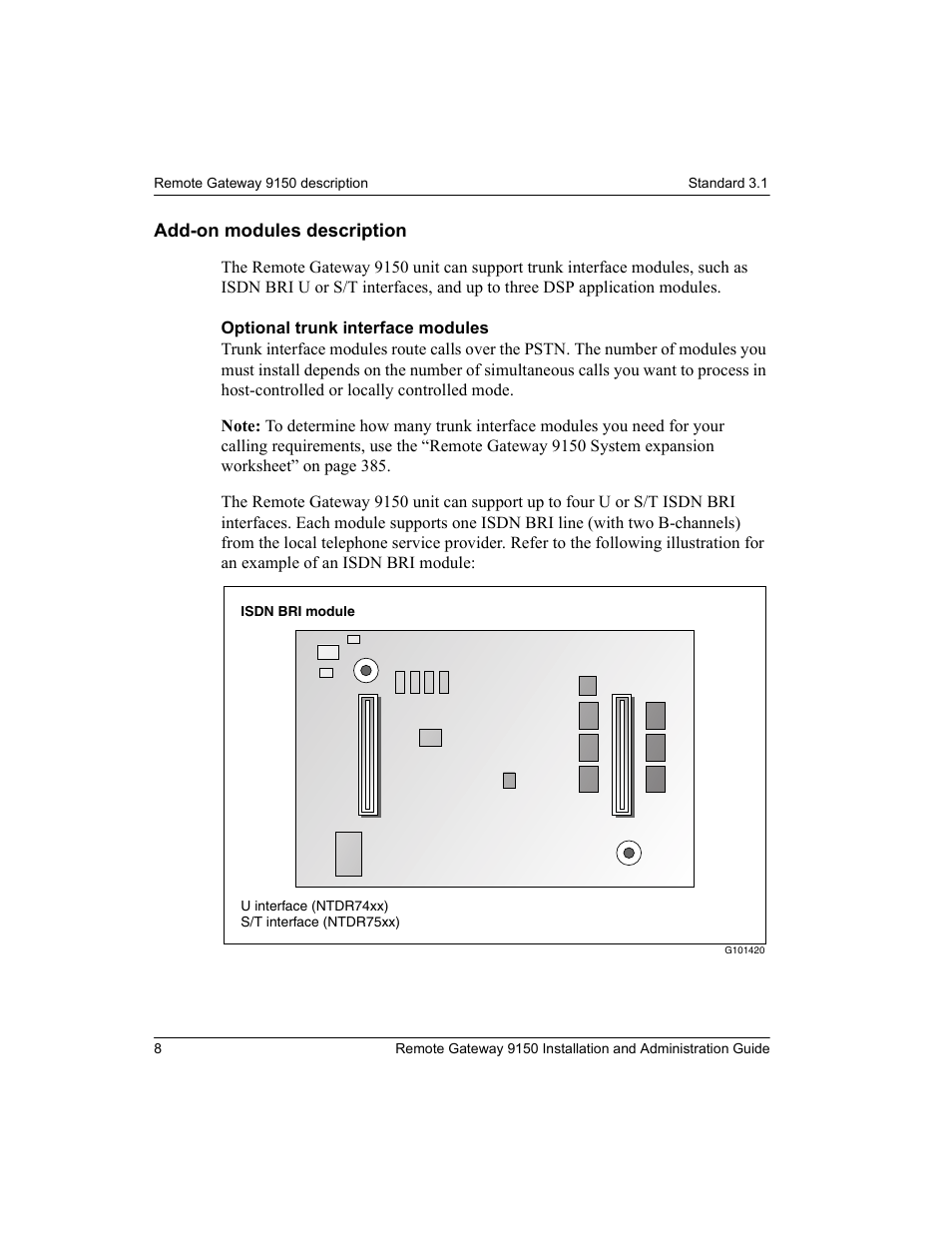 Add-on modules description | Nortel Networks 9150 User Manual | Page 38 / 562