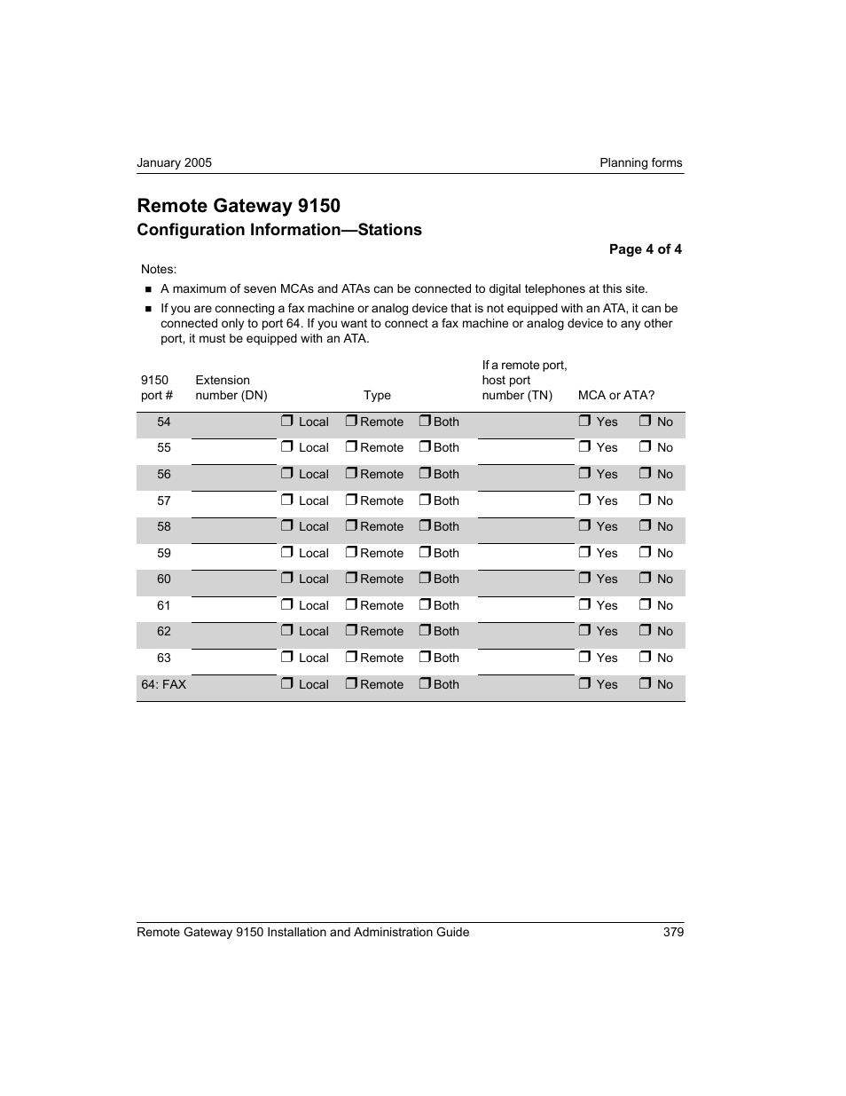 Remote gateway 9150 | Nortel Networks 9150 User Manual | Page 409 / 562