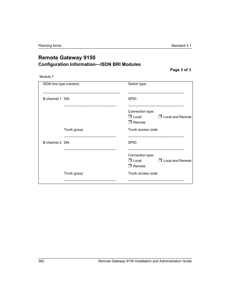 Remote gateway 9150 | Nortel Networks 9150 User Manual | Page 412 / 562