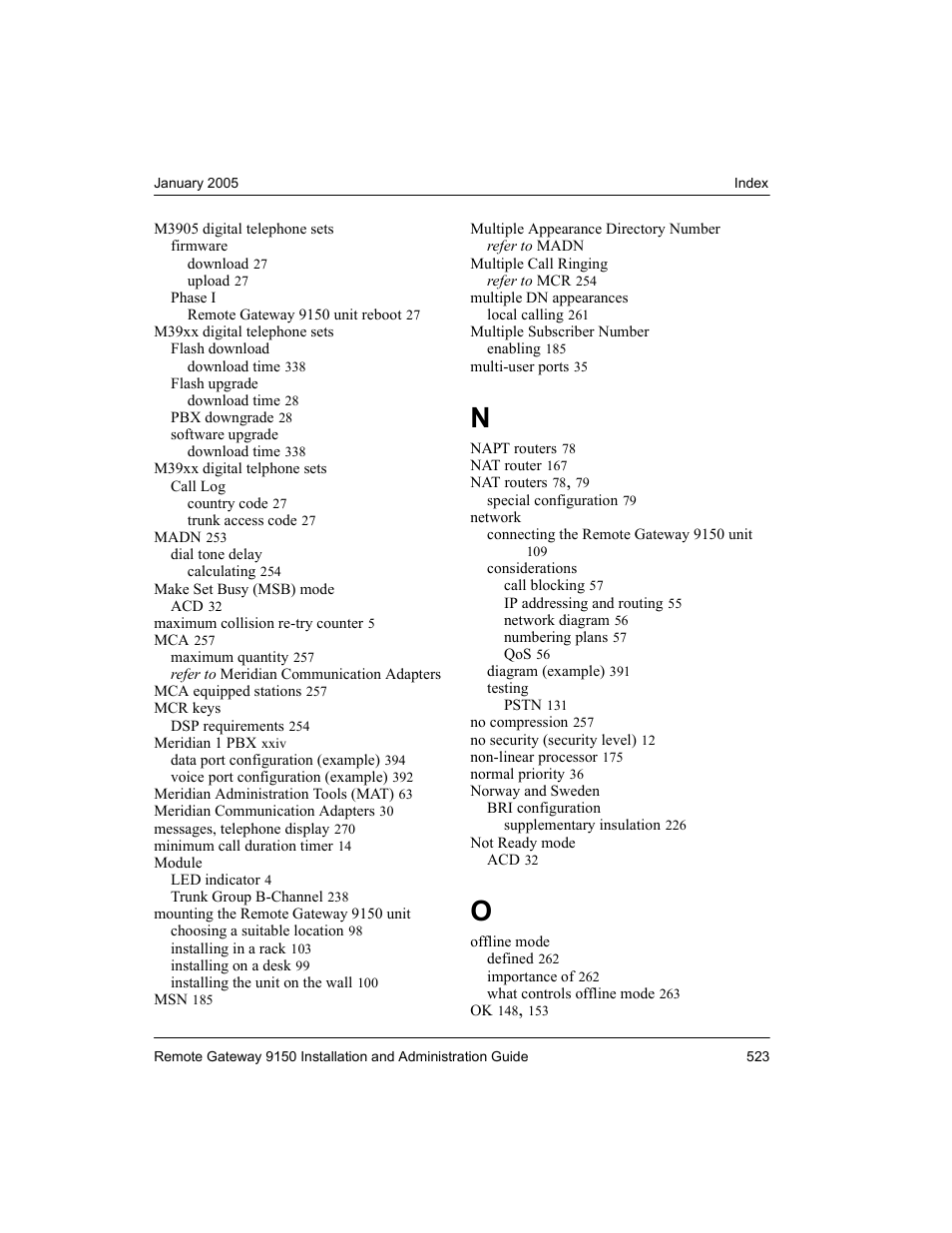 Nortel Networks 9150 User Manual | Page 553 / 562