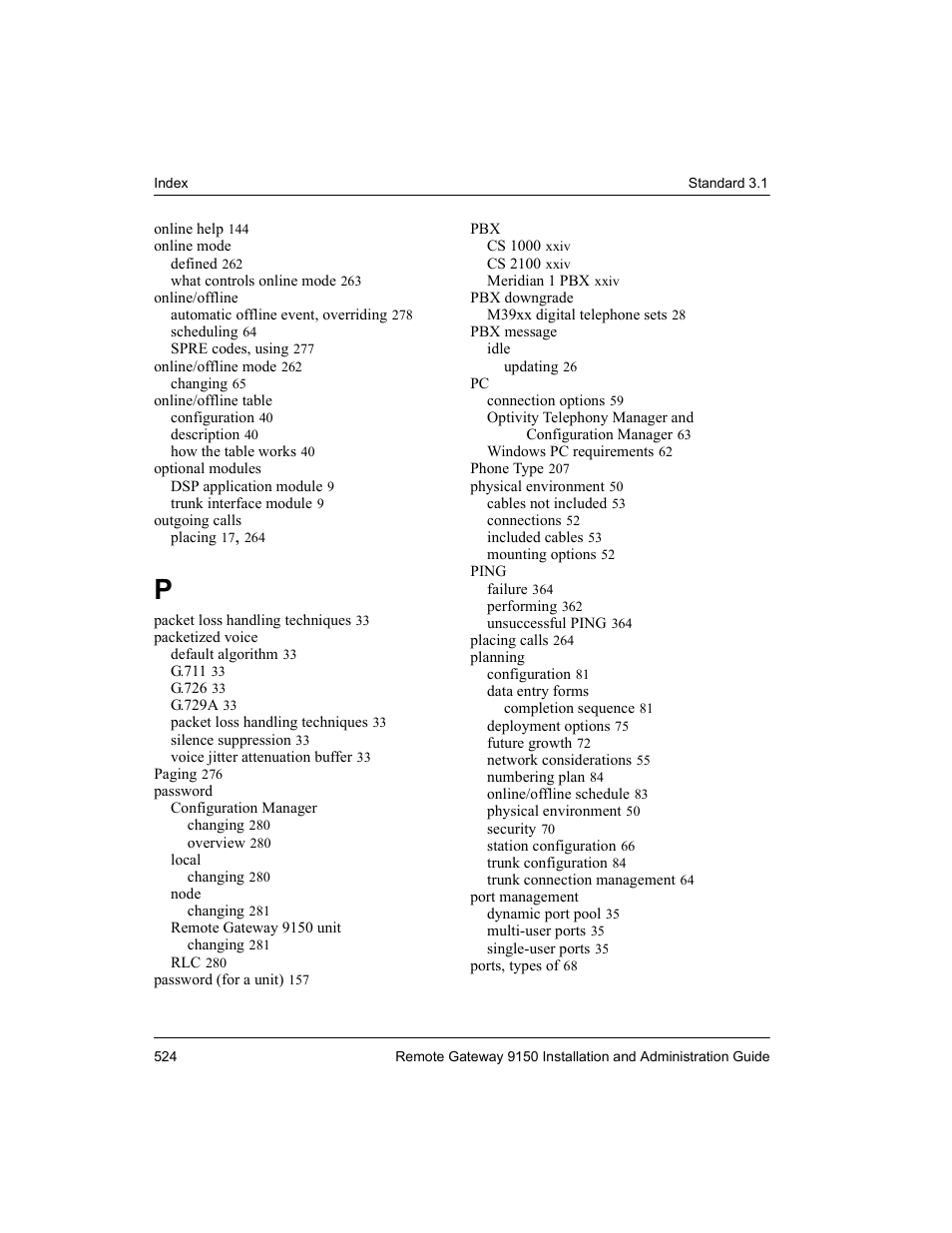 Nortel Networks 9150 User Manual | Page 554 / 562