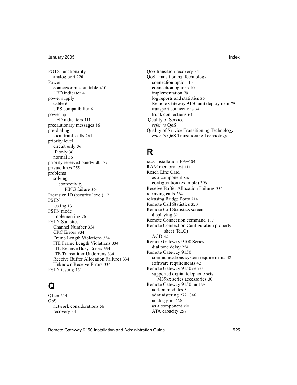 Nortel Networks 9150 User Manual | Page 555 / 562