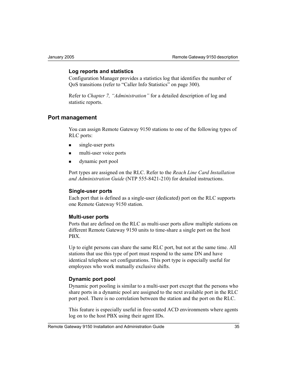 Port management | Nortel Networks 9150 User Manual | Page 65 / 562