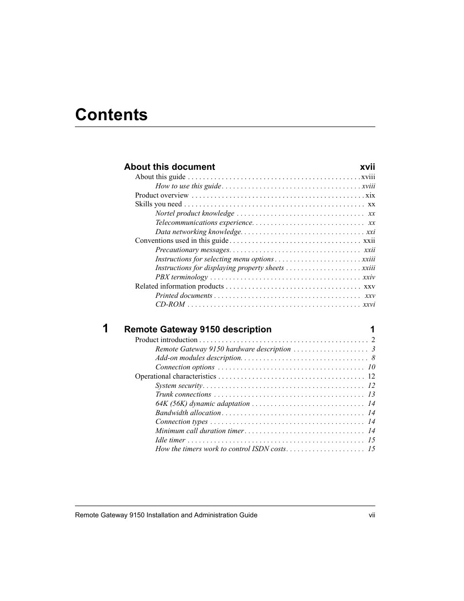 Nortel Networks 9150 User Manual | Page 9 / 562