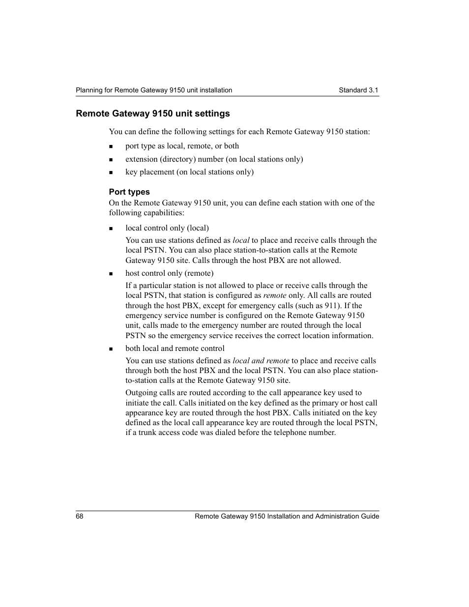 Remote gateway 9150 unit settings | Nortel Networks 9150 User Manual | Page 98 / 562