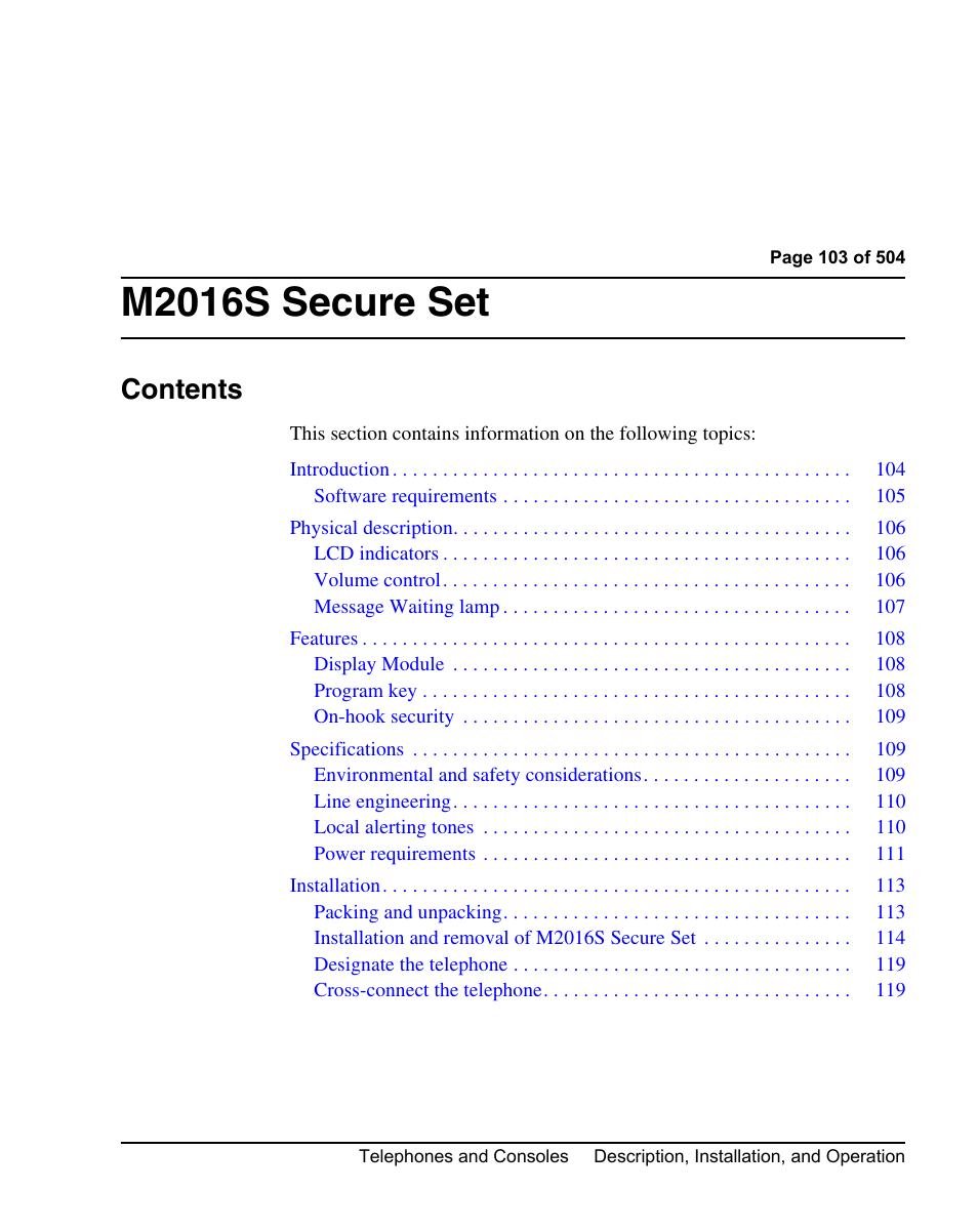 Nortel Networks M3110 User Manual | Page 103 / 506