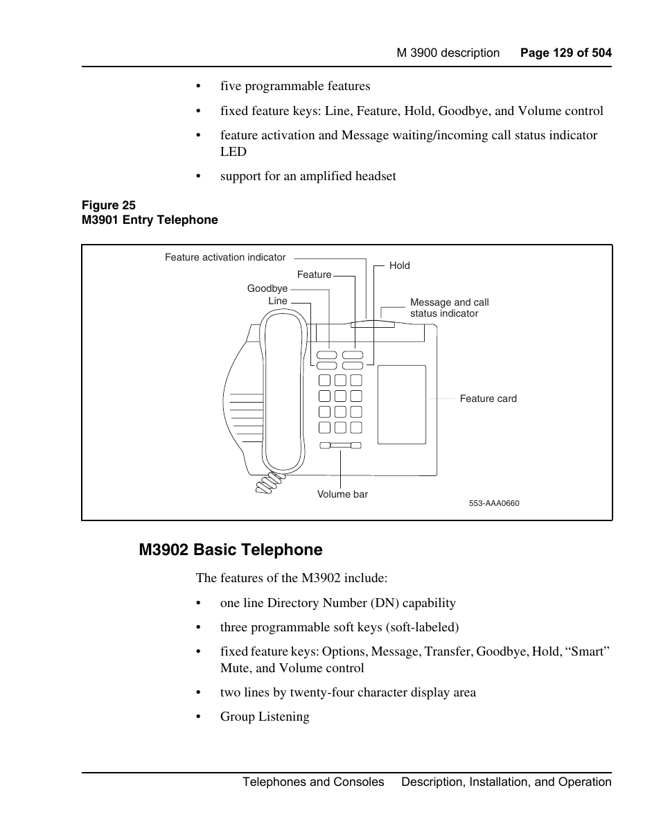 M3902 basic telephone | Nortel Networks M3110 User Manual | Page 129 / 506