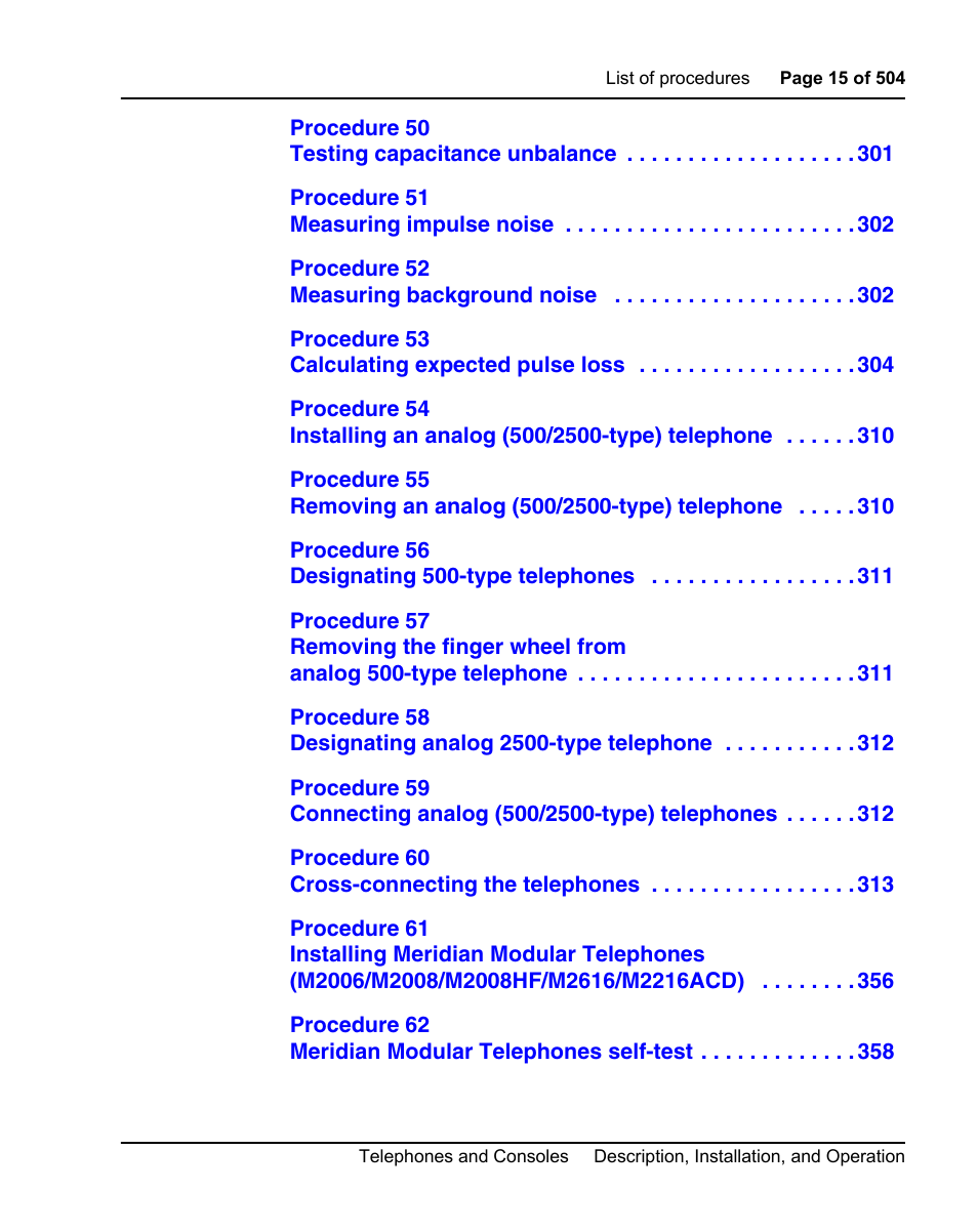 Nortel Networks M3110 User Manual | Page 15 / 506