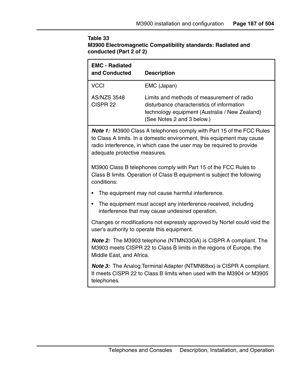 Nortel Networks M3110 User Manual | Page 187 / 506