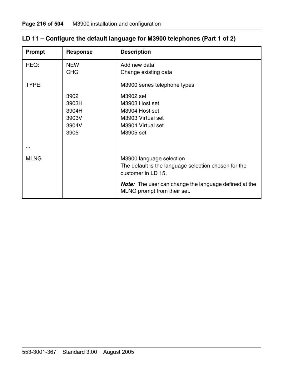Nortel Networks M3110 User Manual | Page 216 / 506