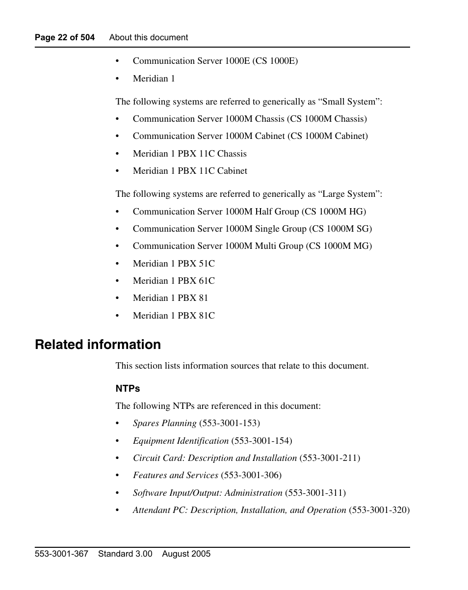 Related information | Nortel Networks M3110 User Manual | Page 22 / 506