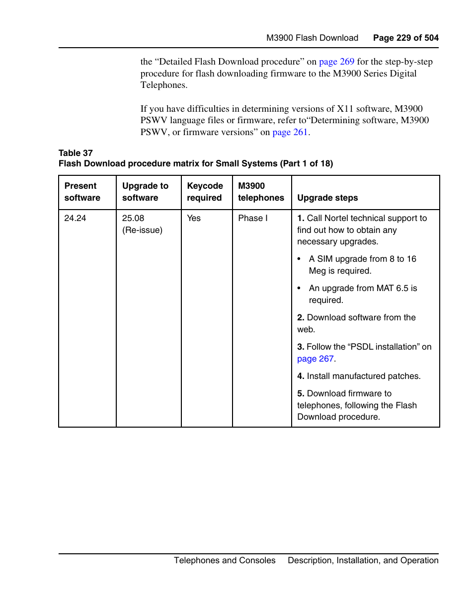Tables 37, D. table 37 i | Nortel Networks M3110 User Manual | Page 229 / 506