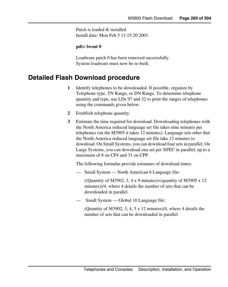 Detailed flash download procedure, The “detailed flash download procedure” on, For the step-by-step | Nortel Networks M3110 User Manual | Page 269 / 506