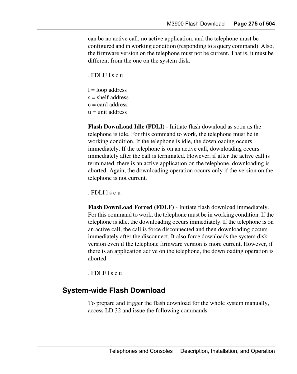 System-wide flash download | Nortel Networks M3110 User Manual | Page 275 / 506