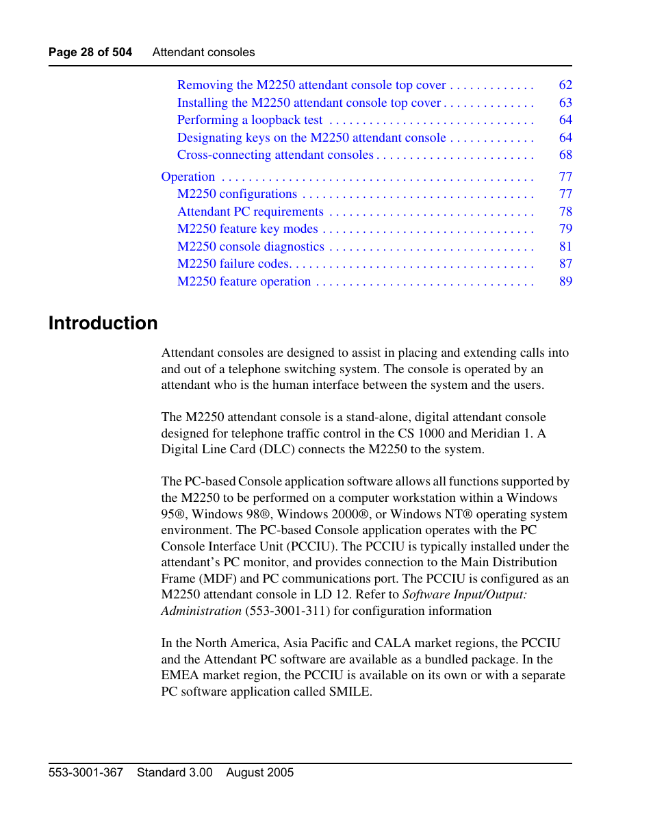 Introduction | Nortel Networks M3110 User Manual | Page 28 / 506