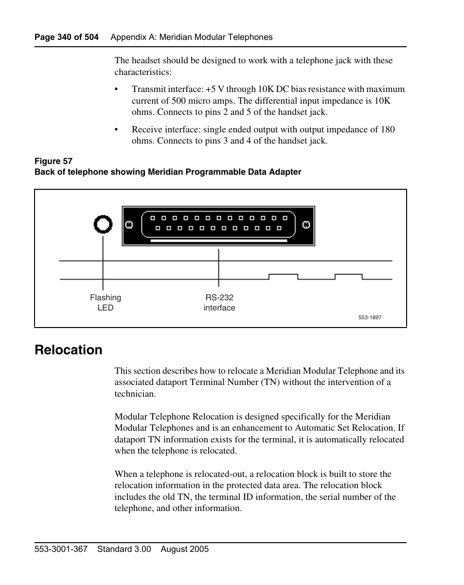 Relocation, See figure 57 on | Nortel Networks M3110 User Manual | Page 340 / 506