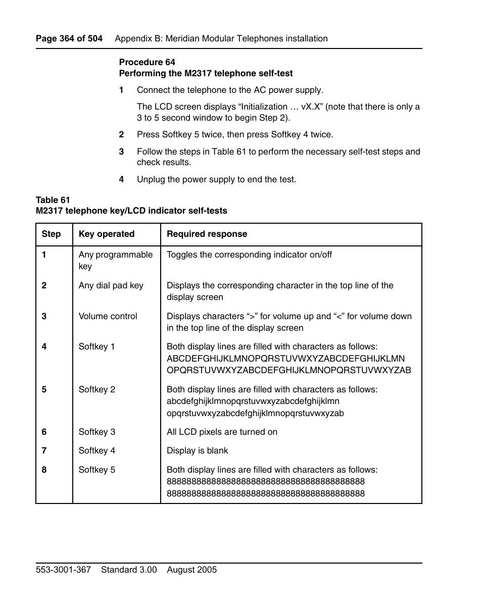 Nortel Networks M3110 User Manual | Page 364 / 506