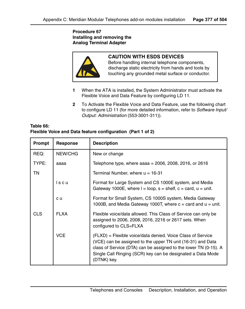 Nortel Networks M3110 User Manual | Page 377 / 506