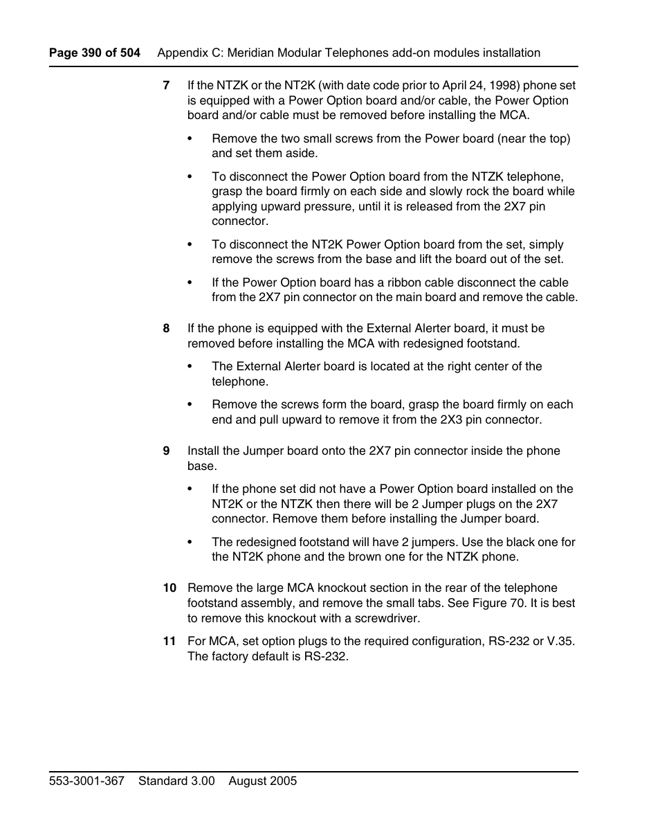 To procedure 10 on, Procedure 11 on, To re | Nortel Networks M3110 User Manual | Page 390 / 506