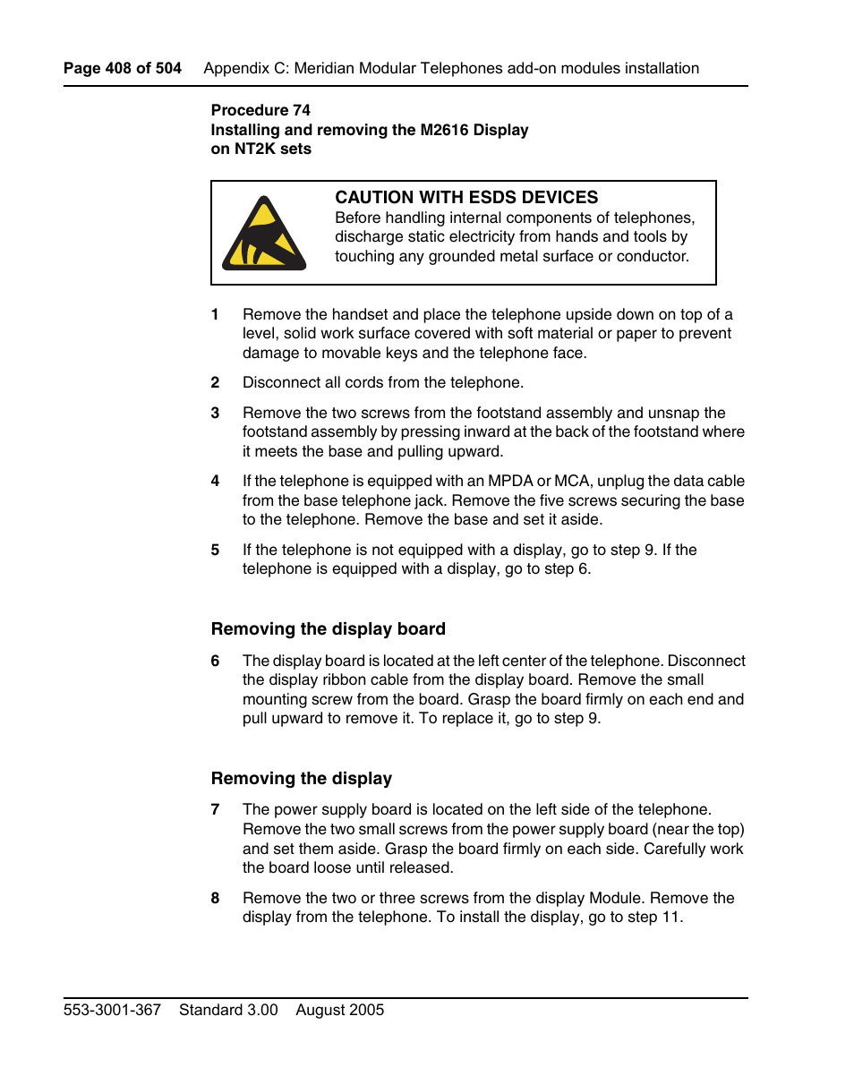 Nortel Networks M3110 User Manual | Page 408 / 506