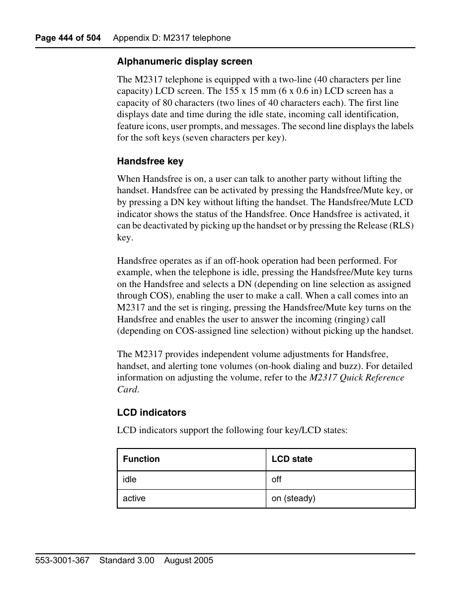 Nortel Networks M3110 User Manual | Page 444 / 506