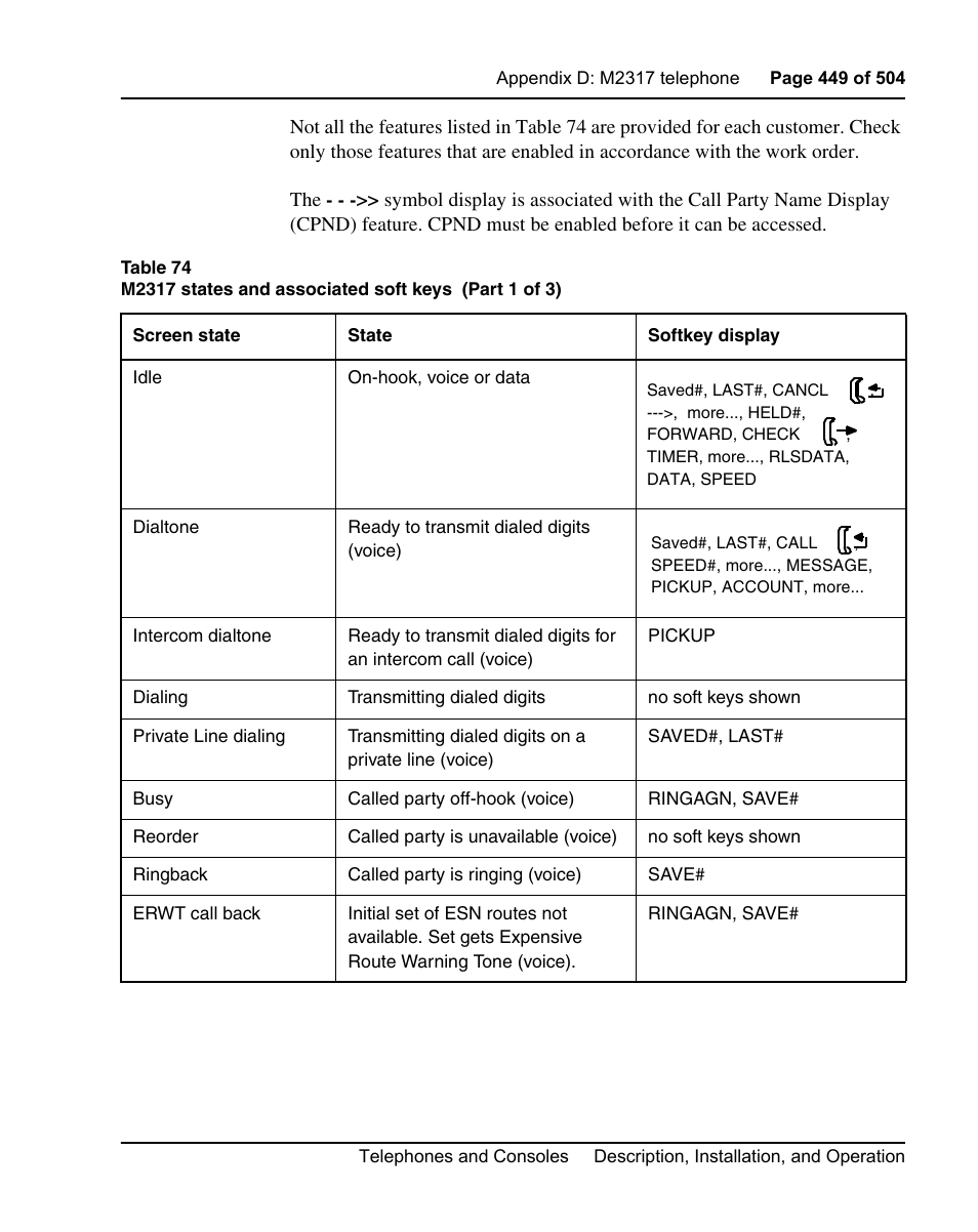 Nortel Networks M3110 User Manual | Page 449 / 506