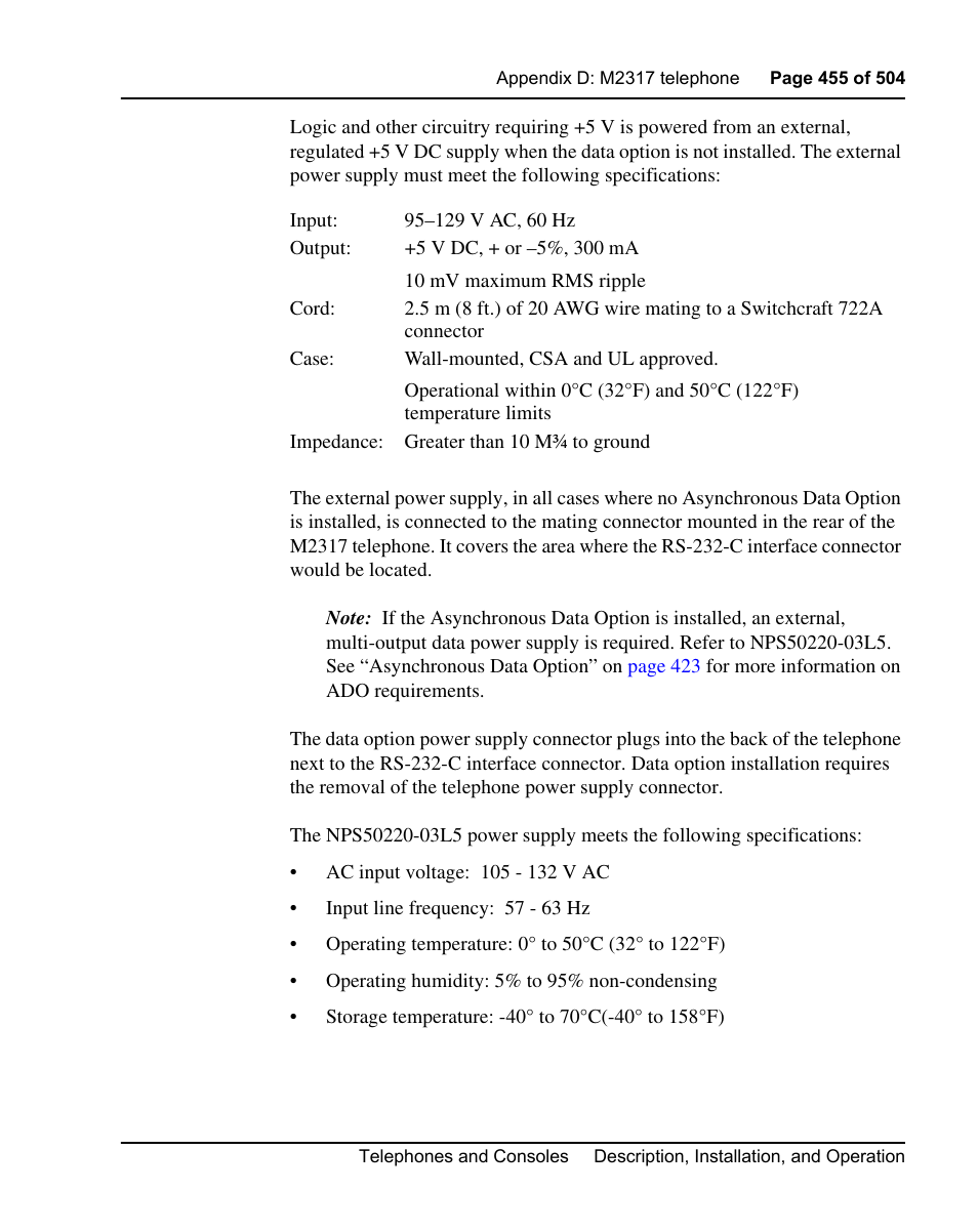 Nortel Networks M3110 User Manual | Page 455 / 506
