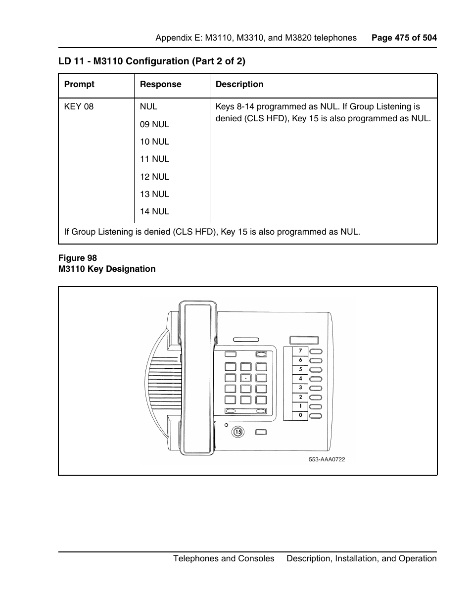 Nortel Networks M3110 User Manual | Page 475 / 506