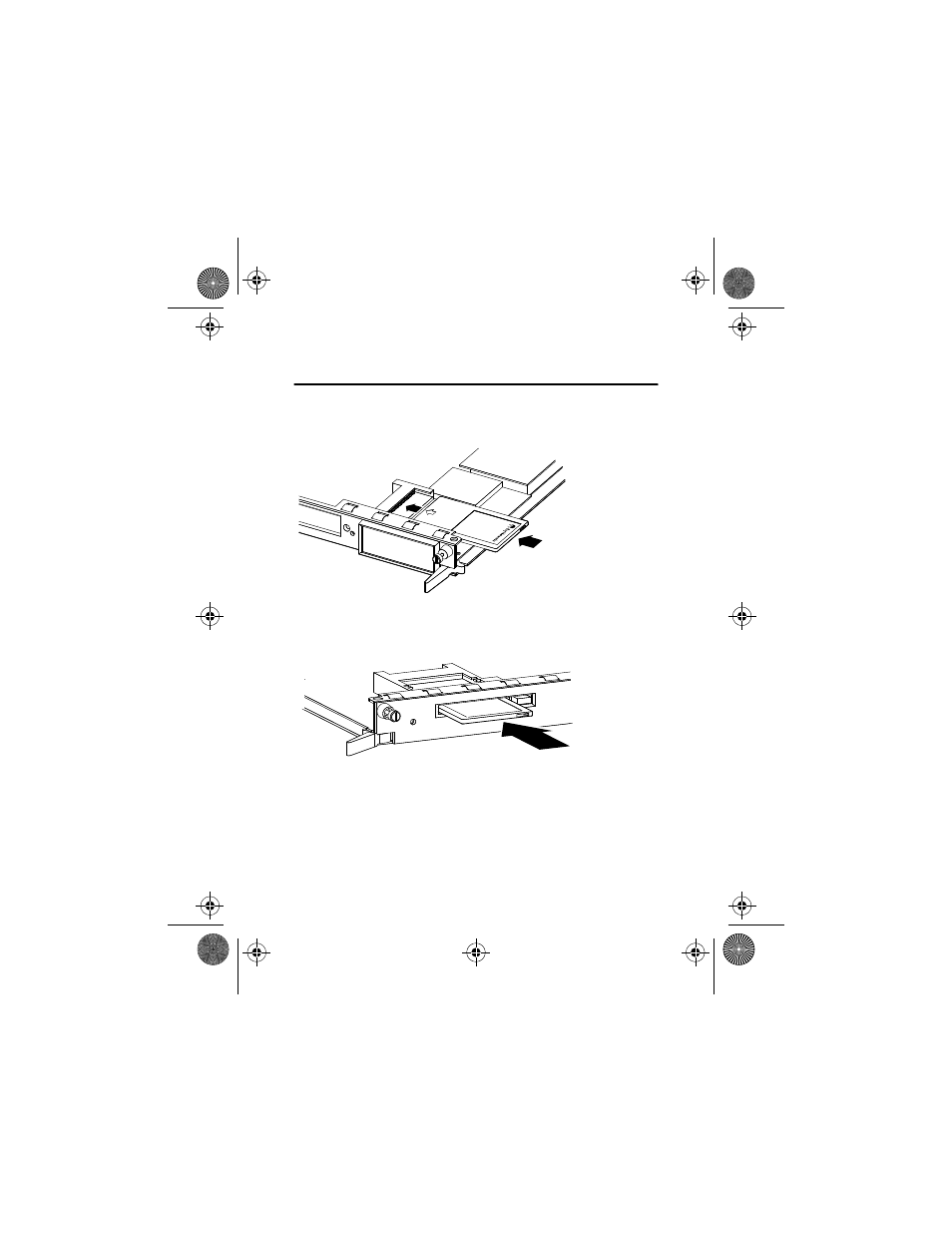 Installing a flash memory card, Position the card with the label facing up and, Insert the card into the slot, and push the car | Nortel Networks 5780 User Manual | Page 3 / 7