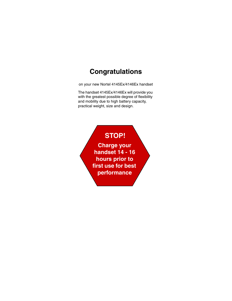 Stop | Nortel Networks 4146Ex User Manual | Page 2 / 63
