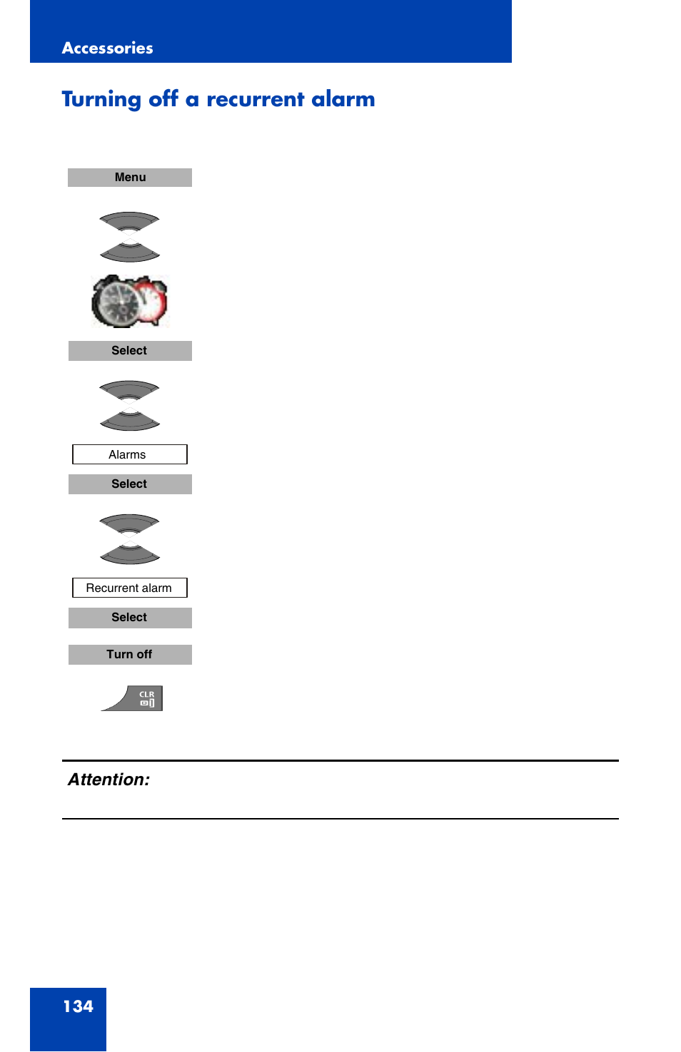 Turning off a recurrent alarm | Nortel Networks Nortel 4070 User Manual | Page 134 / 212