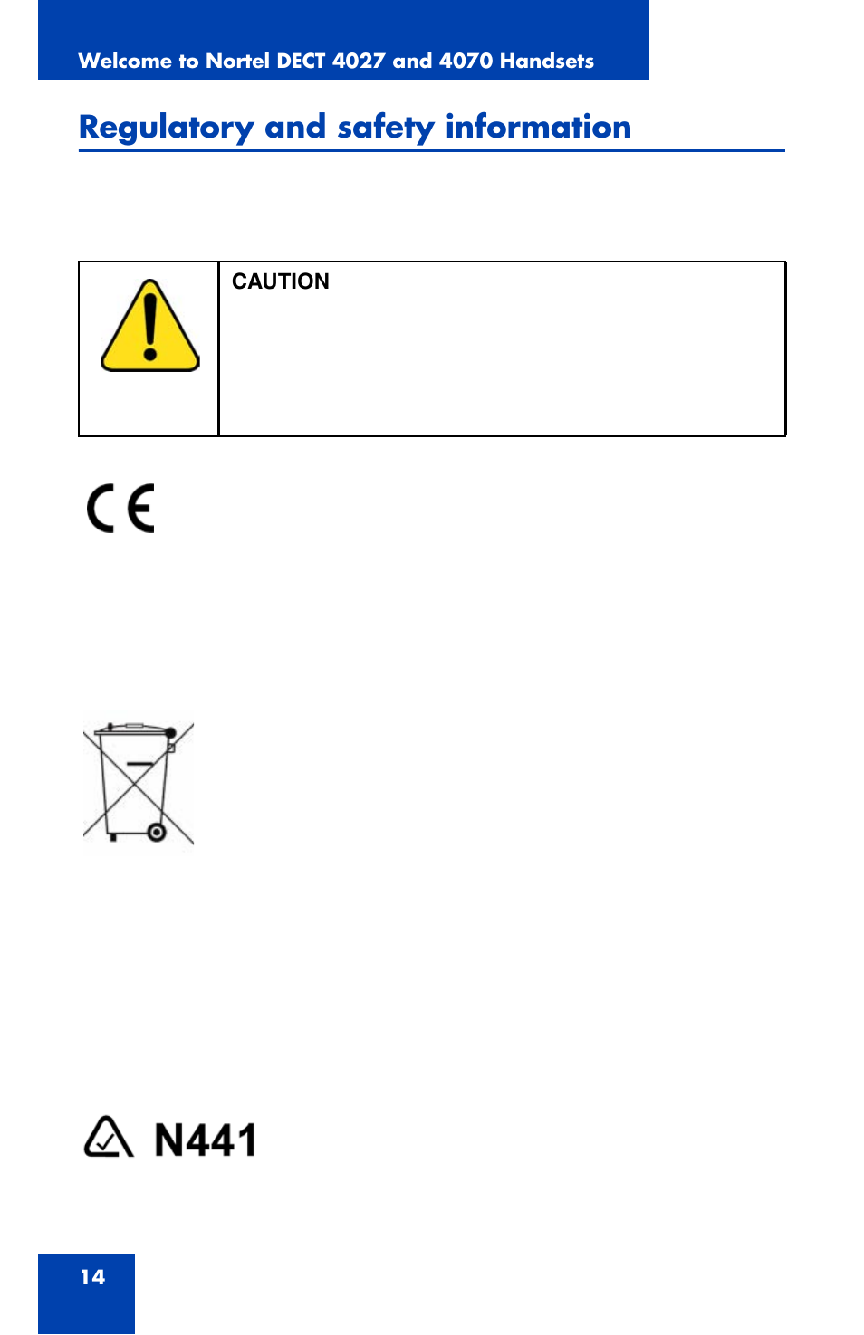 Regulatory and safety information | Nortel Networks Nortel 4070 User Manual | Page 14 / 212