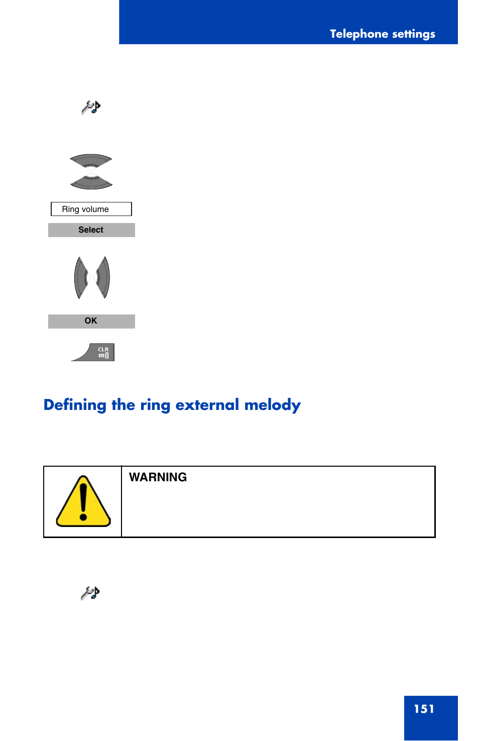 Defining the ring external melody | Nortel Networks Nortel 4070 User Manual | Page 151 / 212