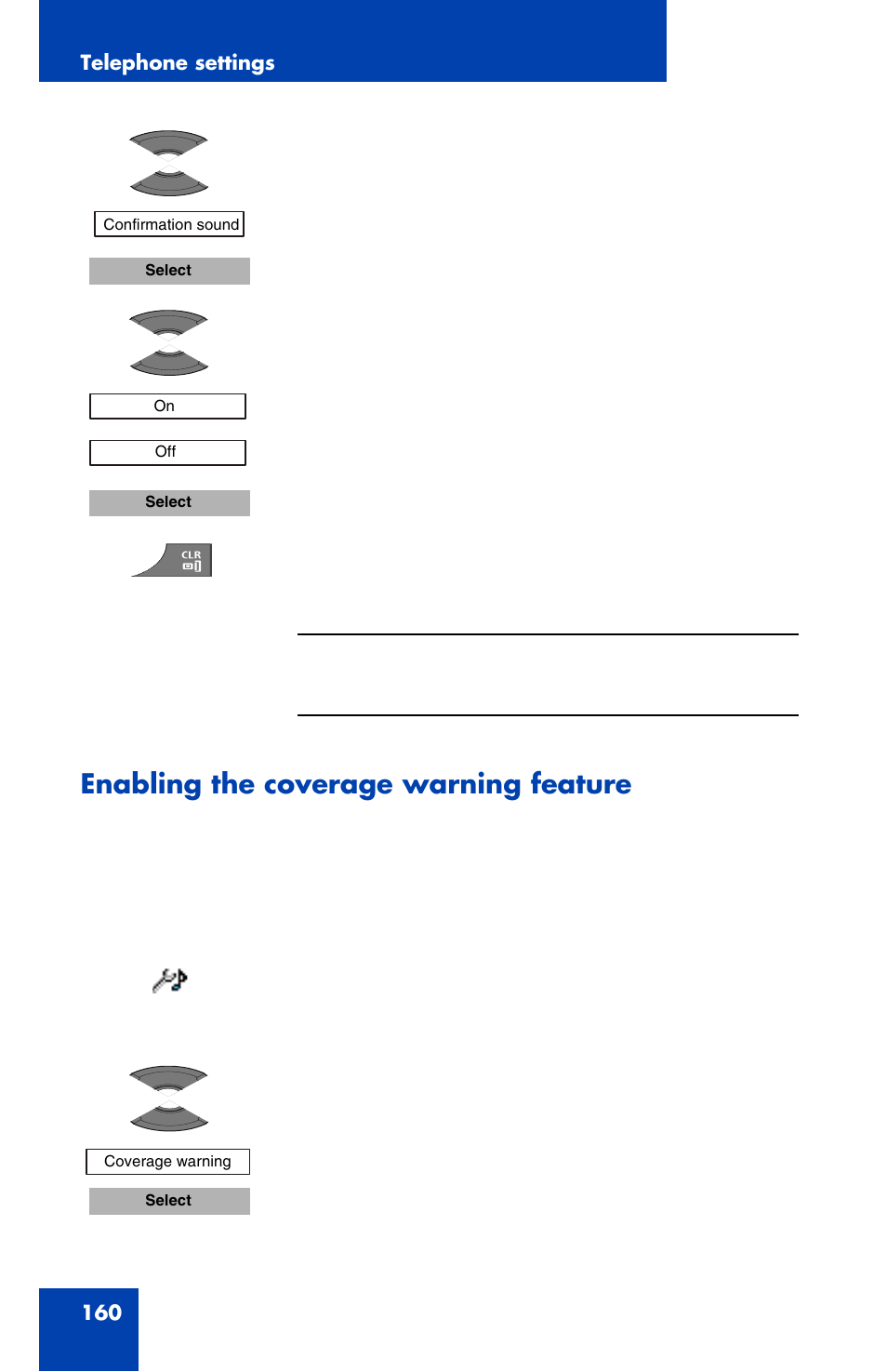 Enabling the coverage warning feature | Nortel Networks Nortel 4070 User Manual | Page 160 / 212