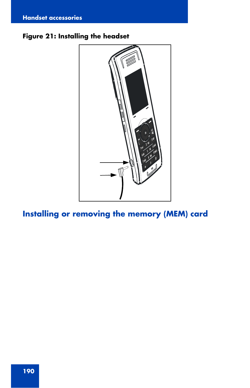 Installing or removing the memory (mem) card | Nortel Networks Nortel 4070 User Manual | Page 190 / 212