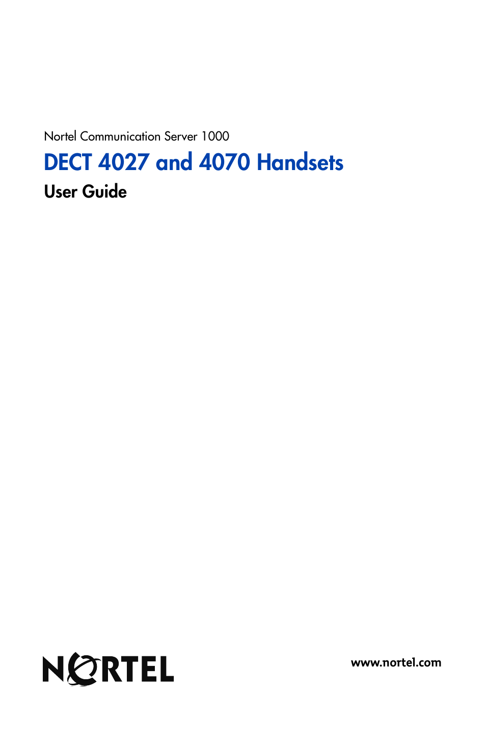 User guide | Nortel Networks Nortel 4070 User Manual | Page 212 / 212